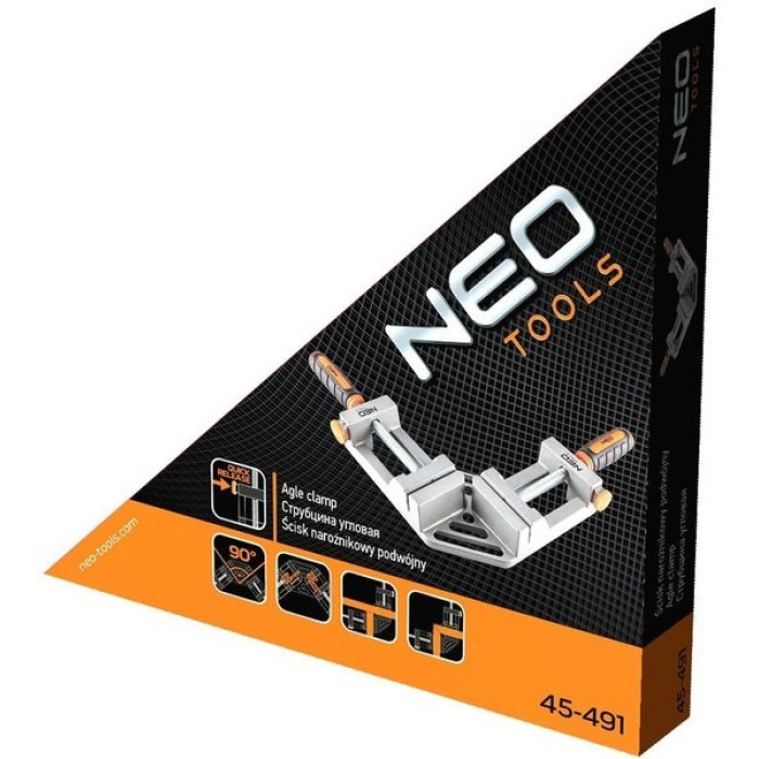 Neo Tools Струбцина, кутова, алюмінієва, дві напрямні 45-491 (45-491)