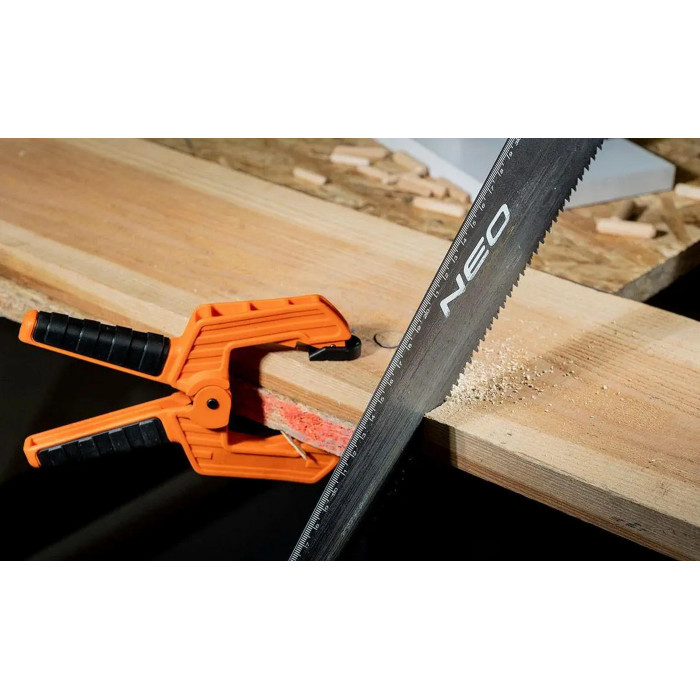 Струбцина Neo Tools, затискач пружинний, пластик, 75мм (45-522)