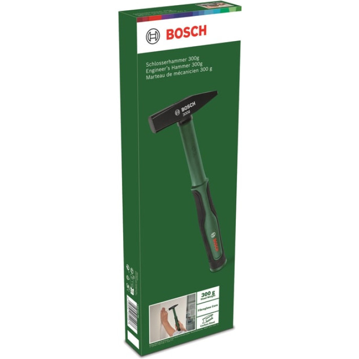Молоток слюсарний Bosch 300г 30см руків'я скловолокно (1600A032UW)