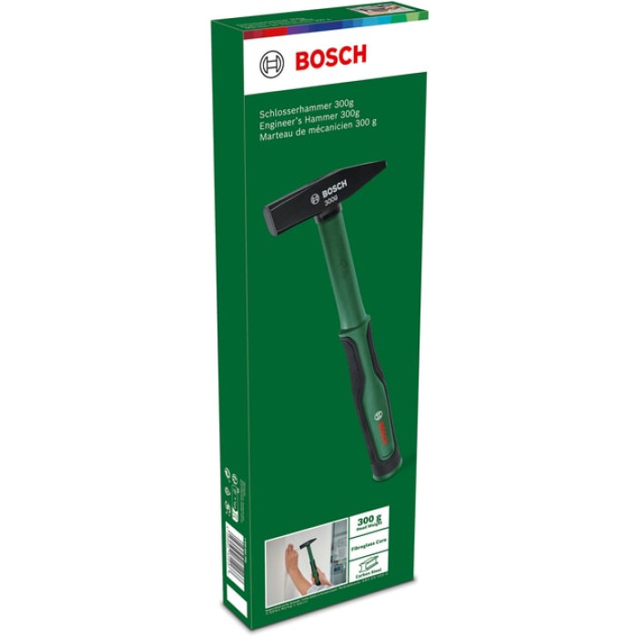 Молоток слюсарний Bosch 600г руків'я резина (1600A027PH)