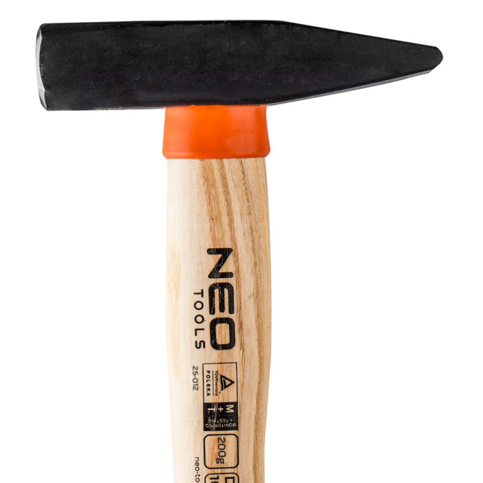 Neo Tools Молоток слюсарний, 200г, рукоятка дерев'яна з ясеню (25-012)