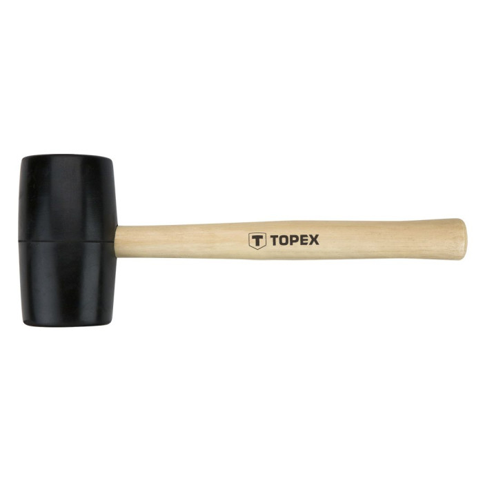 Topex Киянка гумова, 450г, 58мм, рукоятка дерев'яна (02A344)