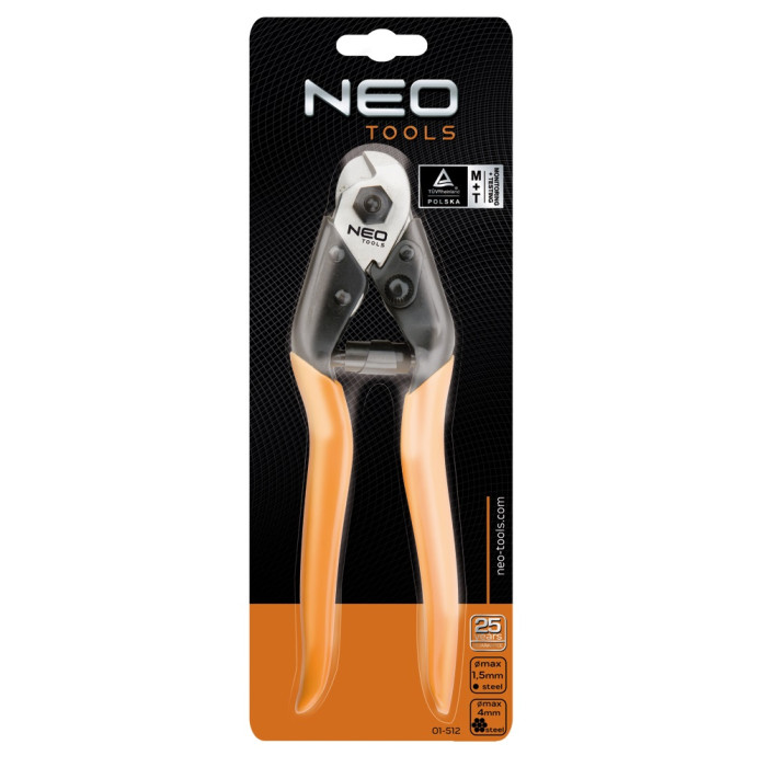 Neo Tools 01-512 Ножицi для рiзання арматури та сталевого троса, 190 мм (01-512)
