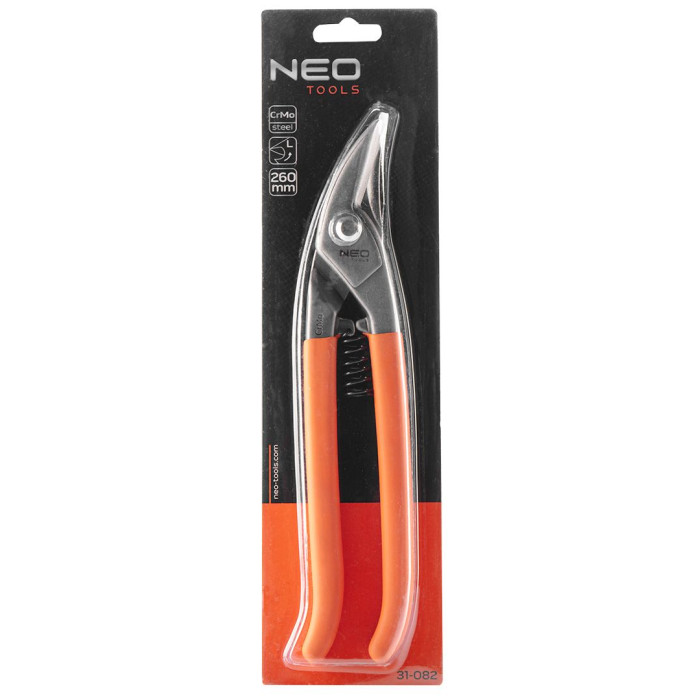Neo Tools 31-082 Ножиці по металу, 260 мм, ліві, CrMo, різання до 1.5 мм (31-082)