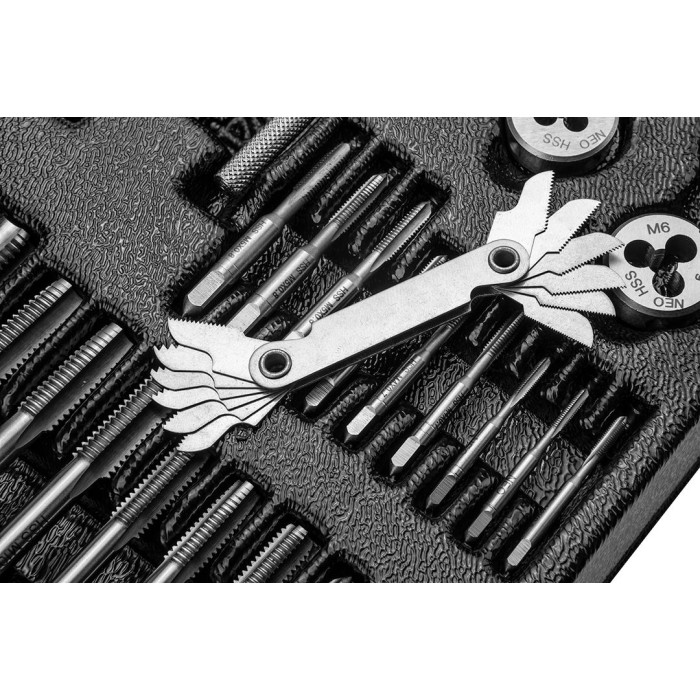 Neo Tools Плашки та мітчики, набір 31шт, M3-M12 (84-246)