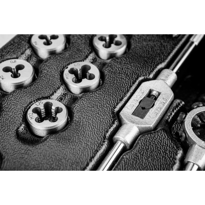 Neo Tools Плашки та мітчики, набір 31шт, M3-M12 (84-246)