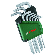Ключі шестигранні Bosch, набір 9шт, T8-T40 (1600A02Z9C)