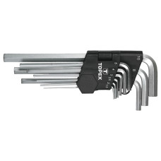 Topex 35D956 Ключi TOPEX шестиграннi HEX 1.5-10 мм, набiр 9 шт.*1 уп. (35D956)