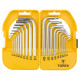 Ключі шестигранні та Torx TOPEX, набір 18шт, CrV, 1.5-10мм, T10-T50 (35D952)
