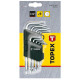 Topex Ключі Torx, набір 9 од., T10-T50, короткі (35D960)