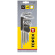 Topex Ключі Torx, набір 9 од., Torx з отвором, T10-T50, довгі (35D961)