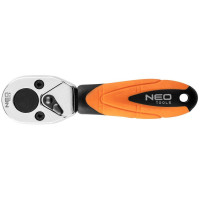 Neo Tools Ключ-тріскачка, 1/4", 48 зубців, 105мм, CrV, 0.12кг (08-512)