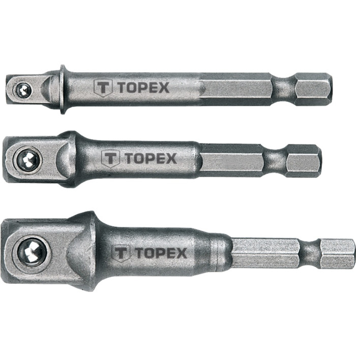 Topex Перехідник для змінних головок, набір 3 од., 1/4