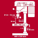 Einhell Верстат свердлильний TC-BD 630/1 630Вт 250-2400об·хв виліт 126мм патрон В16 1.5-16мм 19.4кг (4520597)