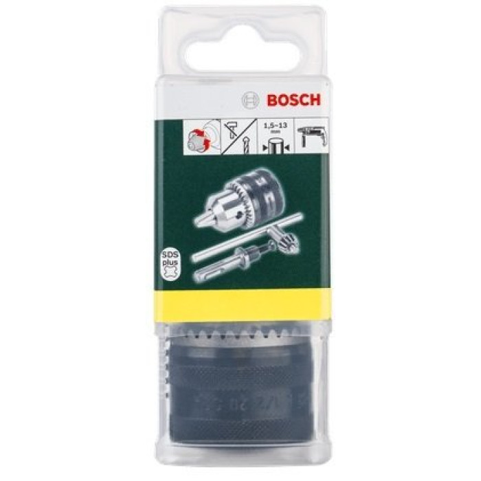 Bosch Комплект для кріплення свердл на перфоратор, патрон+перехідник+ключ (2607000982)