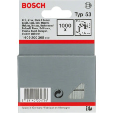 Bosch Скоби металеві, тип 53, 8х11.4х0.74мм, 1000шт (1609200365)