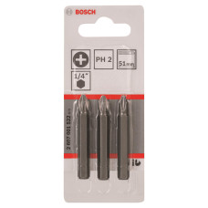 Bosch Біти Extra-Hart PH2, 51мм, 3шт (2607001522)