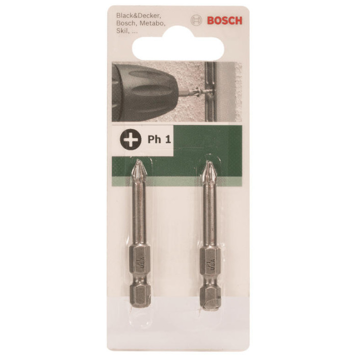 Bosch Біти PH 1 XH, 49мм, 2шт (2609255919)