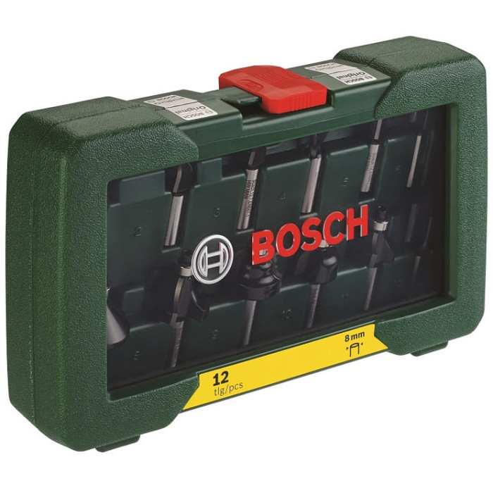 Bosch Набір фрез по дереву Expert for Wood 8мм, 12шт (2607019466)