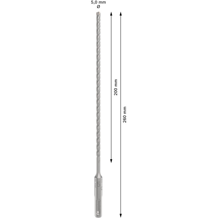 Bosch Бур по бетону SDS-Plus-5X, 5x200x260мм (2608836606)