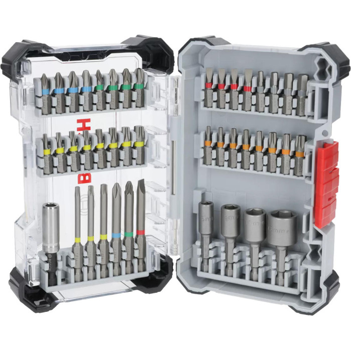 Біти Bosch Extra Hard Screwdriver Bit Set, набір 46шт, магнітний бітотримач, PH,PZ,T, SL, HEX, кейс (2607017723)