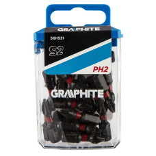 Graphite Біти ударні, 20шт, 1/4", PH2x25мм, сталь S2 (56H531)