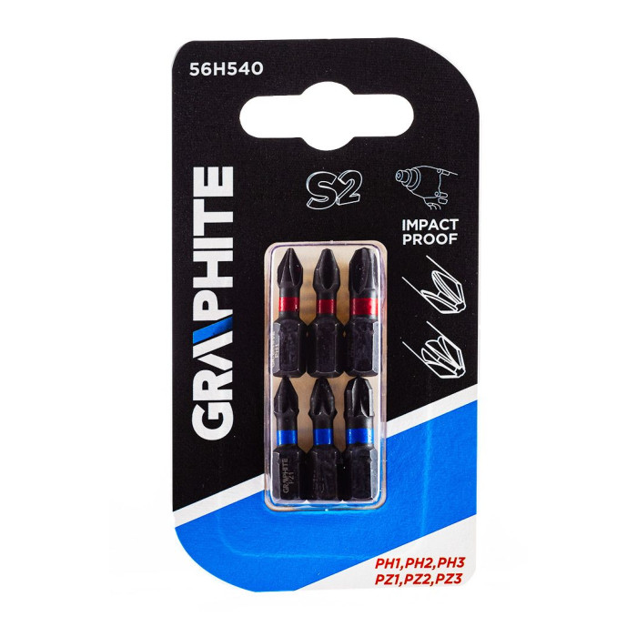 Graphite Біти ударні, набір 6шт, 1/4