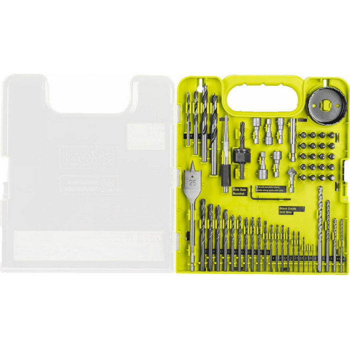 Набір біт і свердел Ryobi RAKDD60 60шт кейс (5132004664)