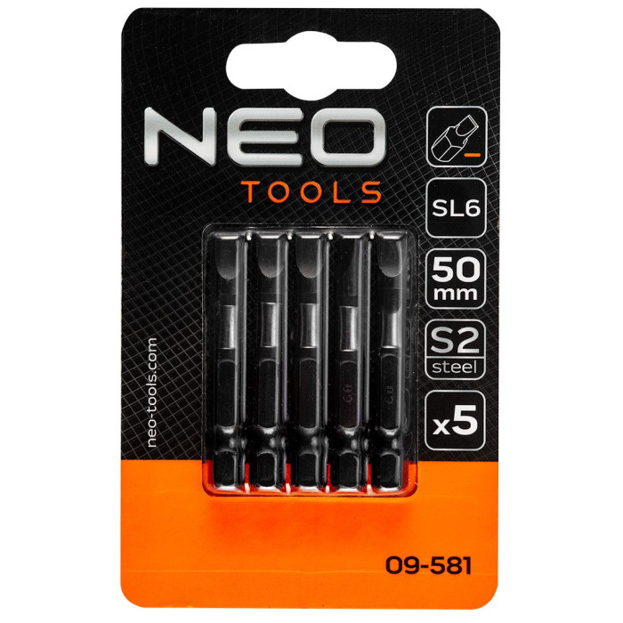 Neo Tools Біти, набір 5шт, 1/4