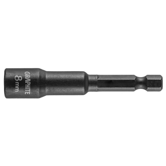 Graphite 56H551 Головка торцева ударна з магнітом, 8 мм, сталь S2 (56H551)