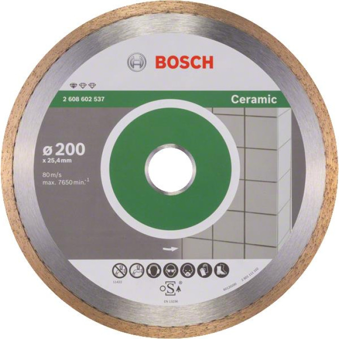 Bosch Алмазний диск Standard for Ceramic 200-25.4 (2608602537)