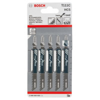 BOSCH Полотно пиляльне для електролобзика по дереву T111С, 5шт (2608630033)