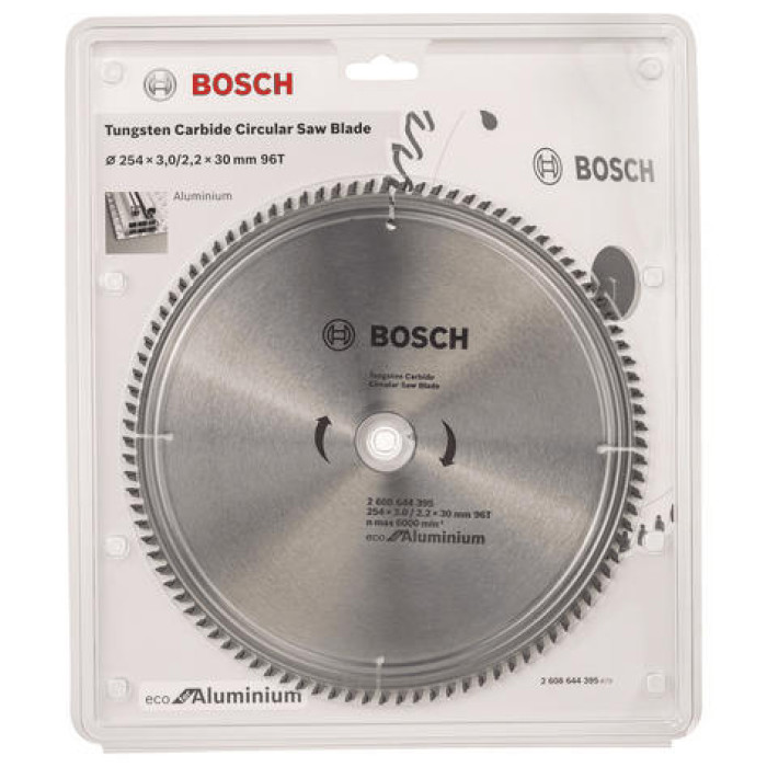 Bosch Диск пиляльний Eco for Aluminium 254x3x30-96T (2608644395)