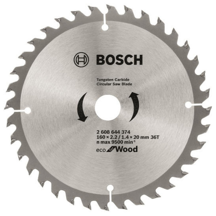 Bosch Диск пиляльний Eco for Wood 160x2.2x20-36T (2608644374)