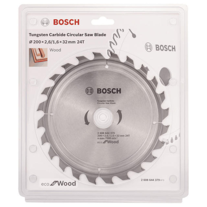 Bosch Диск пиляльний ECO WO 200x32-24T (2608644379)