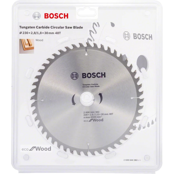 Диск пиляльний Bosch Eco for Wood 230x30-48T (2608644382)