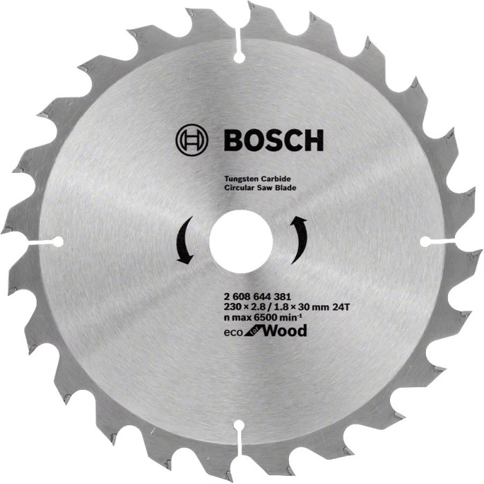 Диск пиляльний Bosch Eco for Wood 230x30-24T (2608644381)