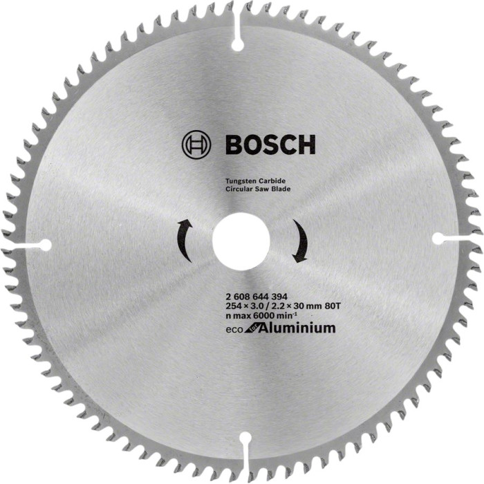 Диск пиляльний Bosch Eco for Aluminium 254x30-80T (2608644394)