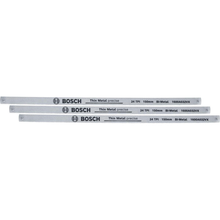 Полотно ножівкове Bosch універсальне, 24TPI, 150мм, 3шт (1600A032UL)