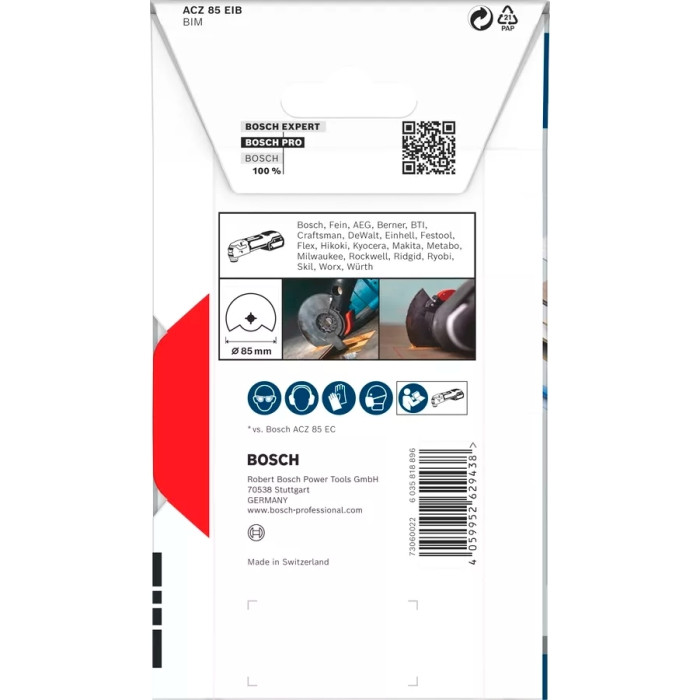 Диск пиляльний сегментований Bosch PRO StarlockBIM Wood Met ACZ85EB (2608669086)