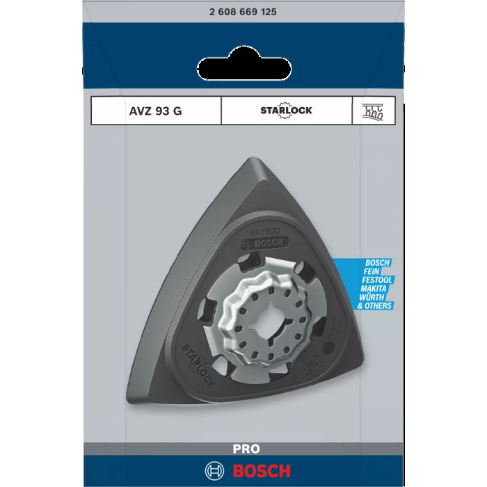 Платформа шліфувальна Bosch PRO AVZ 93 G 93мм для багатофункціональних інструментів (2608669125)