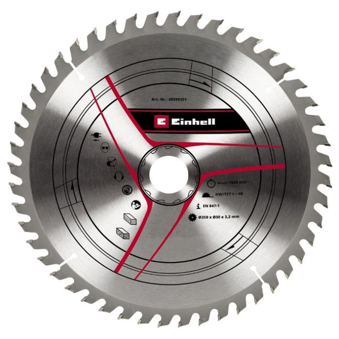 Пиляльний диск по дереву Einhell 250х30х3.2 мм 48 KWB (589351)