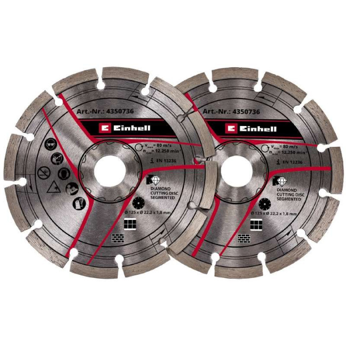 Диски для бороздоділу Einhell TE-MA 1300, TE-MA 1500 125х22.2 мм, 2 шт (4350736)