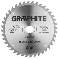 Диск пильний Graphite по дереву, 235х30мм, 40 зубів (55H692)