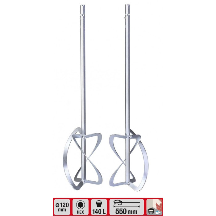 Вінчики для TWIN-міксера Einhell KWB 550х120мм 1.9кг (497795)