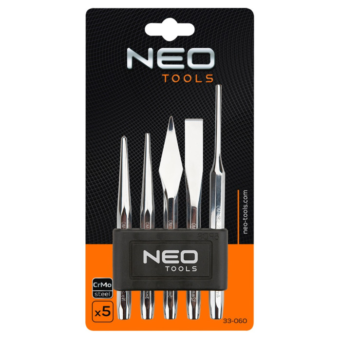 Neo Tools 33-060 Набiр iнструментiв (зубил i долот) 5шт.*1 уп. (33-060)
