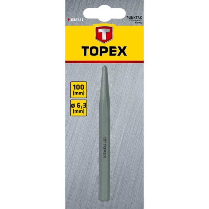 Topex Кернер, 6.3х100мм, легована сталь (03A441)