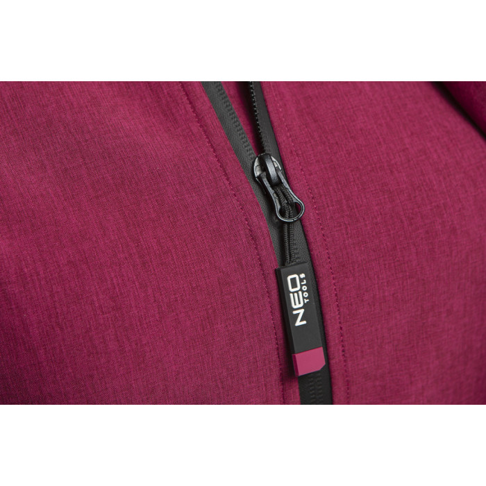 Neo Tools Жіноча робоча куртка softshell, з мембраною водонепроникна 8000, дихаюча 100* [Куртка робоча Softshell Woman Line, підкладка фліс, капюшон, M(38), червоний] (80-550-M)