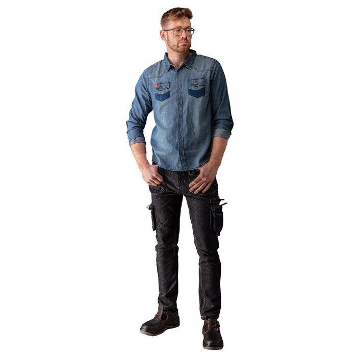 Neo Tools Штани робочі DENIM, 5 кишень [Штани робочі Denim, розмір XL (54), 410 г/м2, , темно-сині] (81-229-XL)
