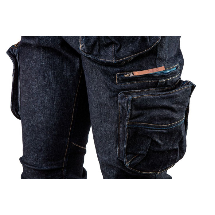 Neo Tools Штани робочі DENIM, 5 кишень [Штани робочі Denim, розмір XL (54), 410 г/м2, , темно-сині] (81-229-XL)
